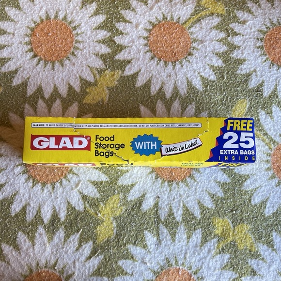 Vintage New Glad Gallon Food Storage Polyethylene Bags USA 1999 OPENED‎ - Picture 1 of 6